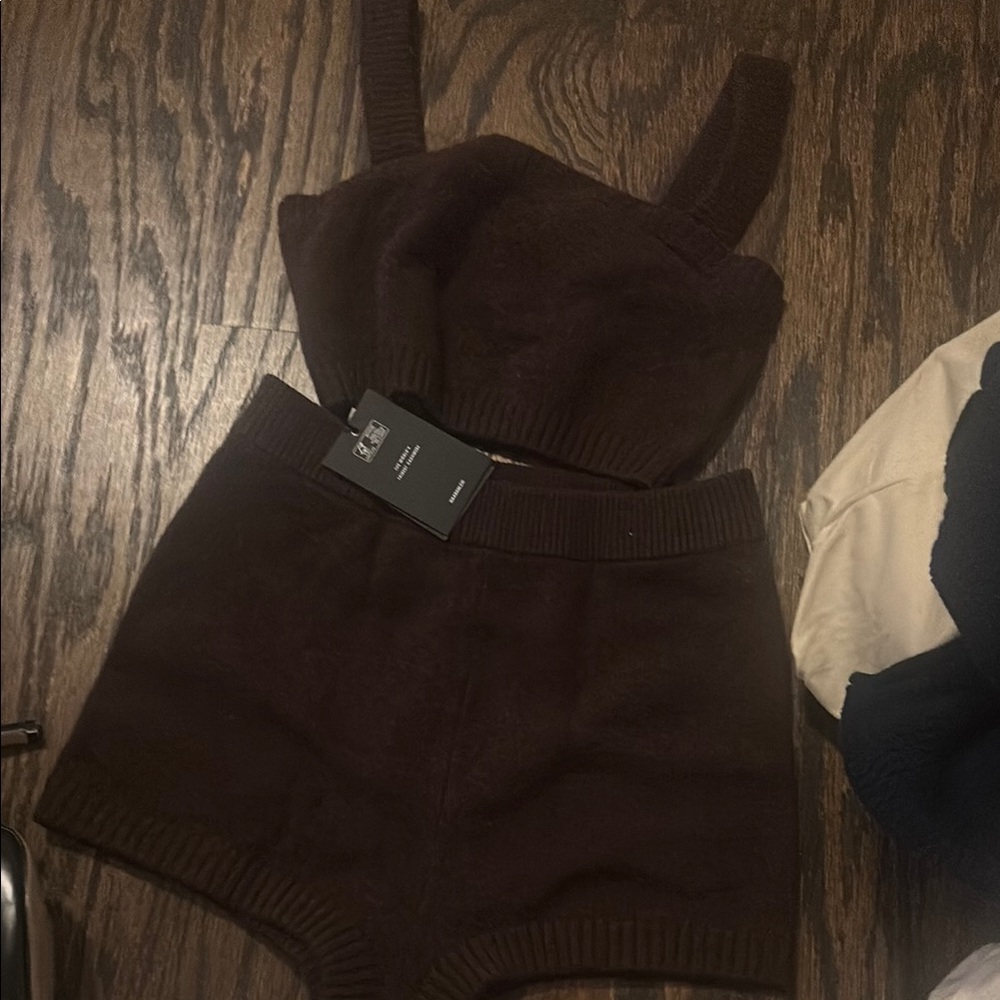 Cozy Brown Knit Set Cashmere